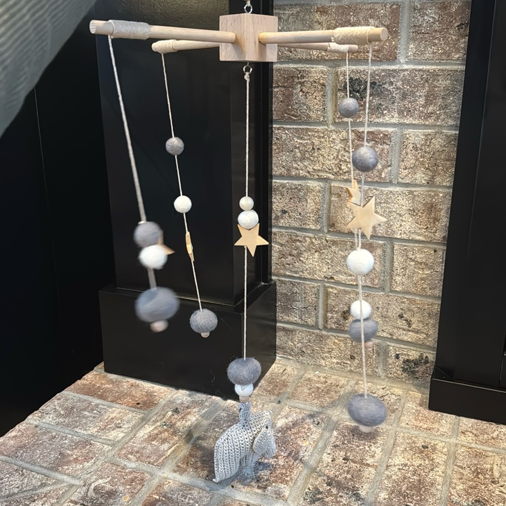 Like new (used) baby elephant mobile